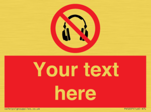 Custom No Headphones Sign